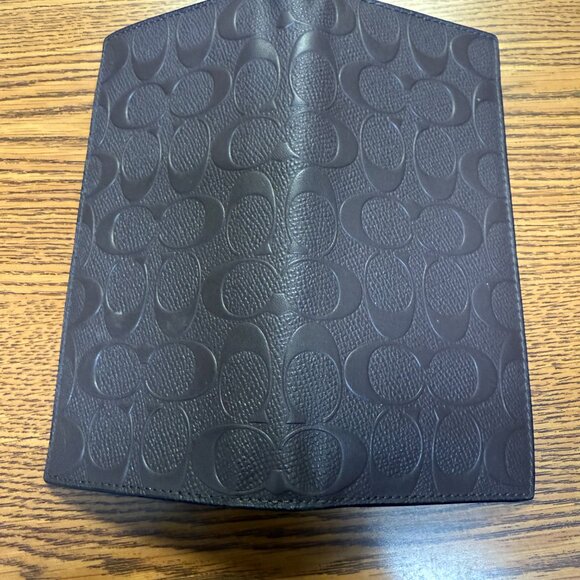 Coach Signature Leather Checkbook Cover - Picture 3 of 3